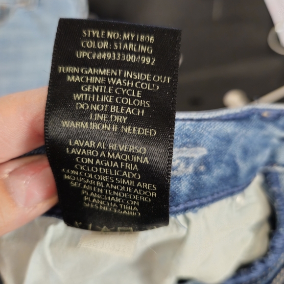 7 for All Mankind pearl embellished size 6 denim jeans tapered leg zip fly 027 - Picture 9 of 11